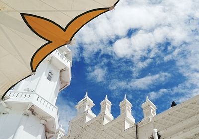 Low angle view of building against sky