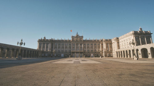 View of historical building against clear sky