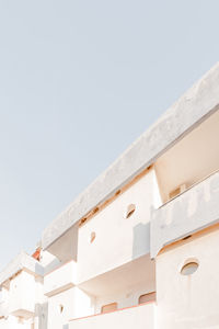 Low angle view of building against clear sky