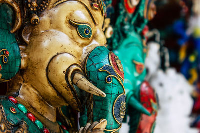 Close-up of statue in amusement park