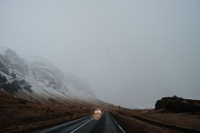 Road in winter landscape