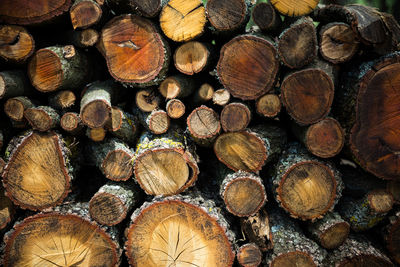 Full frame shot of logs