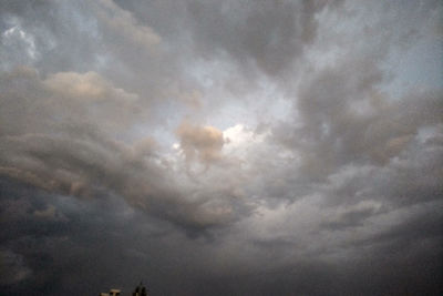 Low angle view of storm clouds in sky