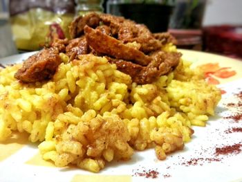 Close-up of food on plate