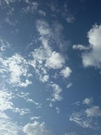 Low angle view of cloudy sky