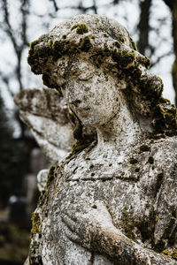 Close-up of angel statue