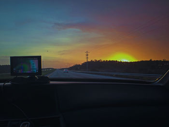 Road at sunset