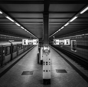 View of railroad station platform