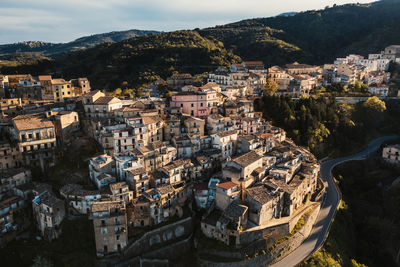 Ancient mountain village of badolato. calabria italy