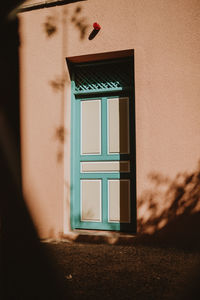 Closed window of house