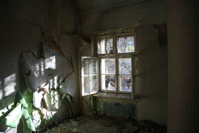 Interior of abandoned house