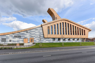 View of building against cloudy sky