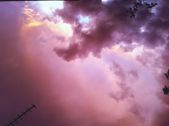Low angle view of cloudy sky