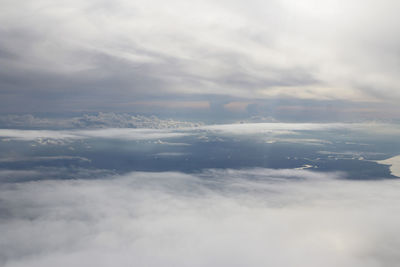 Aerial view of cloudscape