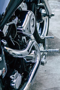 Close-up of motorcycle