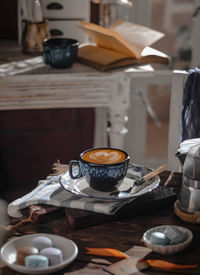 A cup of coffee on the table