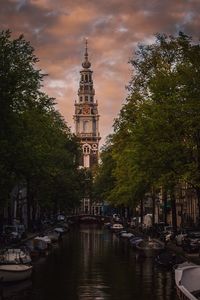 View of temple against cloudy sky