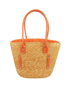 Close-up of orange decoration against white background