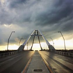 Road against cloudy sky