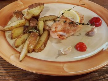 Close-up of food in plate