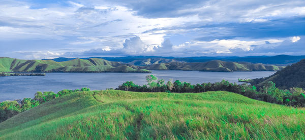 Scenic view of landscape against sky