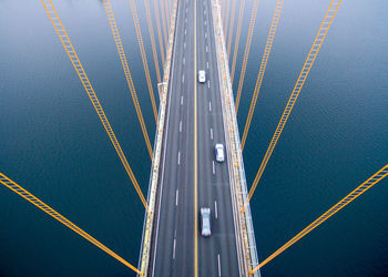 Close-up view of bridge 