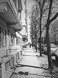 View of footpath in city