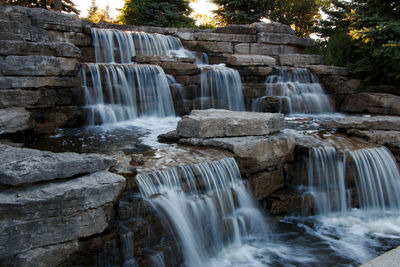 Scenic view of waterfall