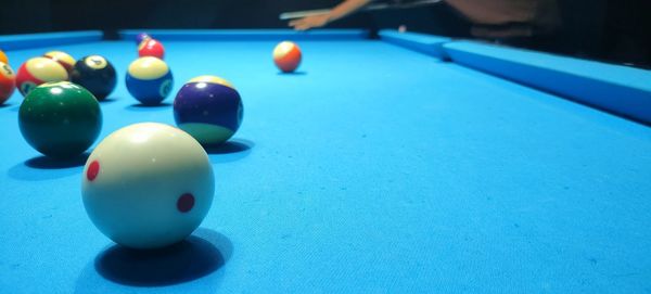 Close-up of balls on table