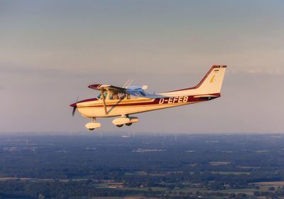 Airplane flying in sky