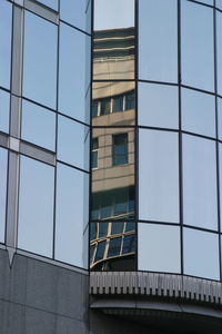 Low angle view of modern building against sky