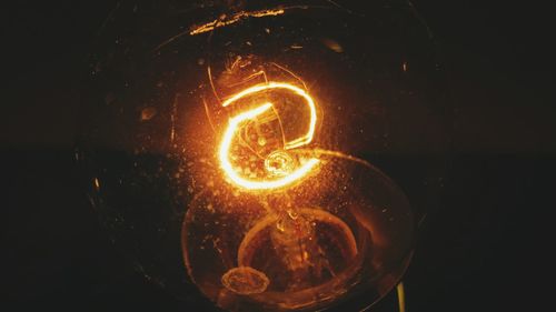 Close-up of illuminated light