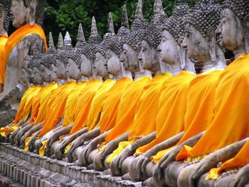 Close-up of objects on the wall