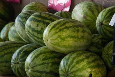 Close-up of fruits for sale at market stall