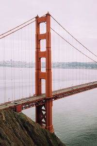 Golden gate bridge over san francisco bay against sky