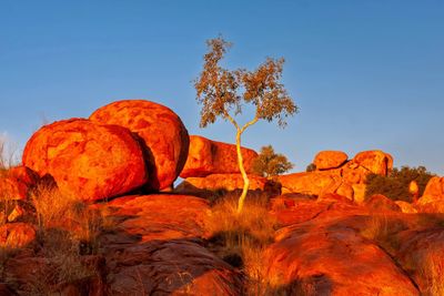 View of rock formations