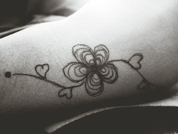 Close-up of woman hand