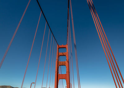 Low angle view of cables against sky