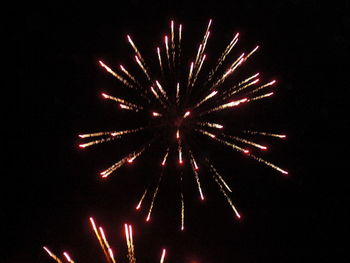 Low angle view of firework display