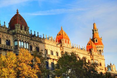 Low angle view of historical building against sky