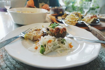 Close-up of food in plate