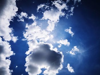 Low angle view of clouds in sky