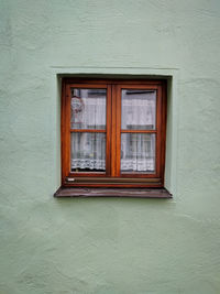 Closed window of house