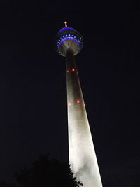 Low angle view of eiffel tower at night