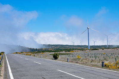 Road against sky