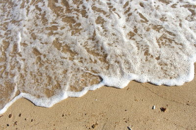 High angle view of beach