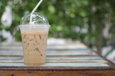 Close-up of coffee on table