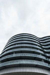 Low angle view of modern building against sky