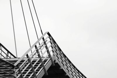 Low angle view of modern building against clear sky