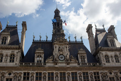 Low angle view of historic building against sky